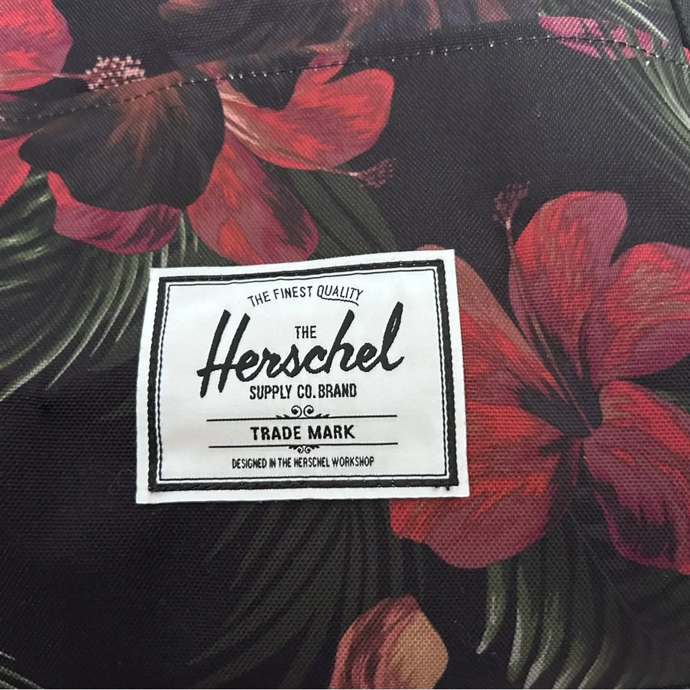 Herschel Supply Company Tropical Black Floral Duffel Bag Large - Picture 3 of 16